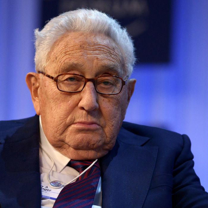 Former US secretary of state Henry Kissinger attends a a session of the World Economic Forum Annual Meeting 2013 on January 24, 2013 at the Swiss resort of Davos. 