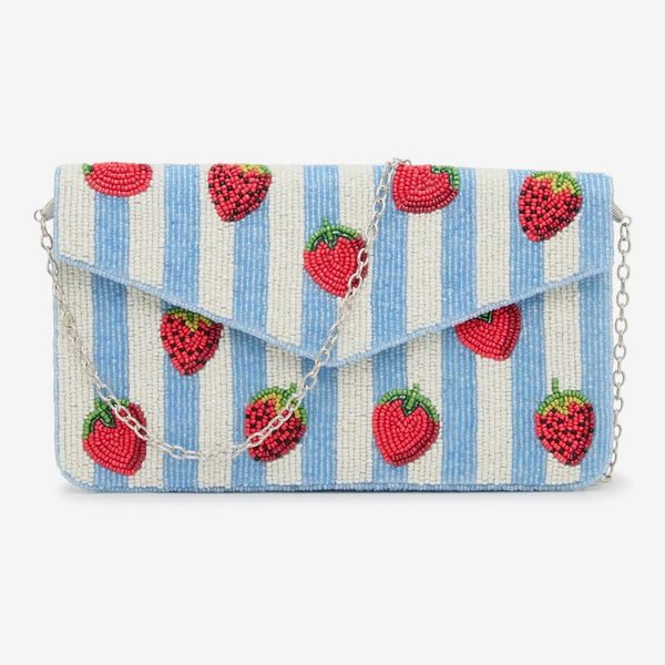 Kelly & Katie Strawberry Stripe Clutch