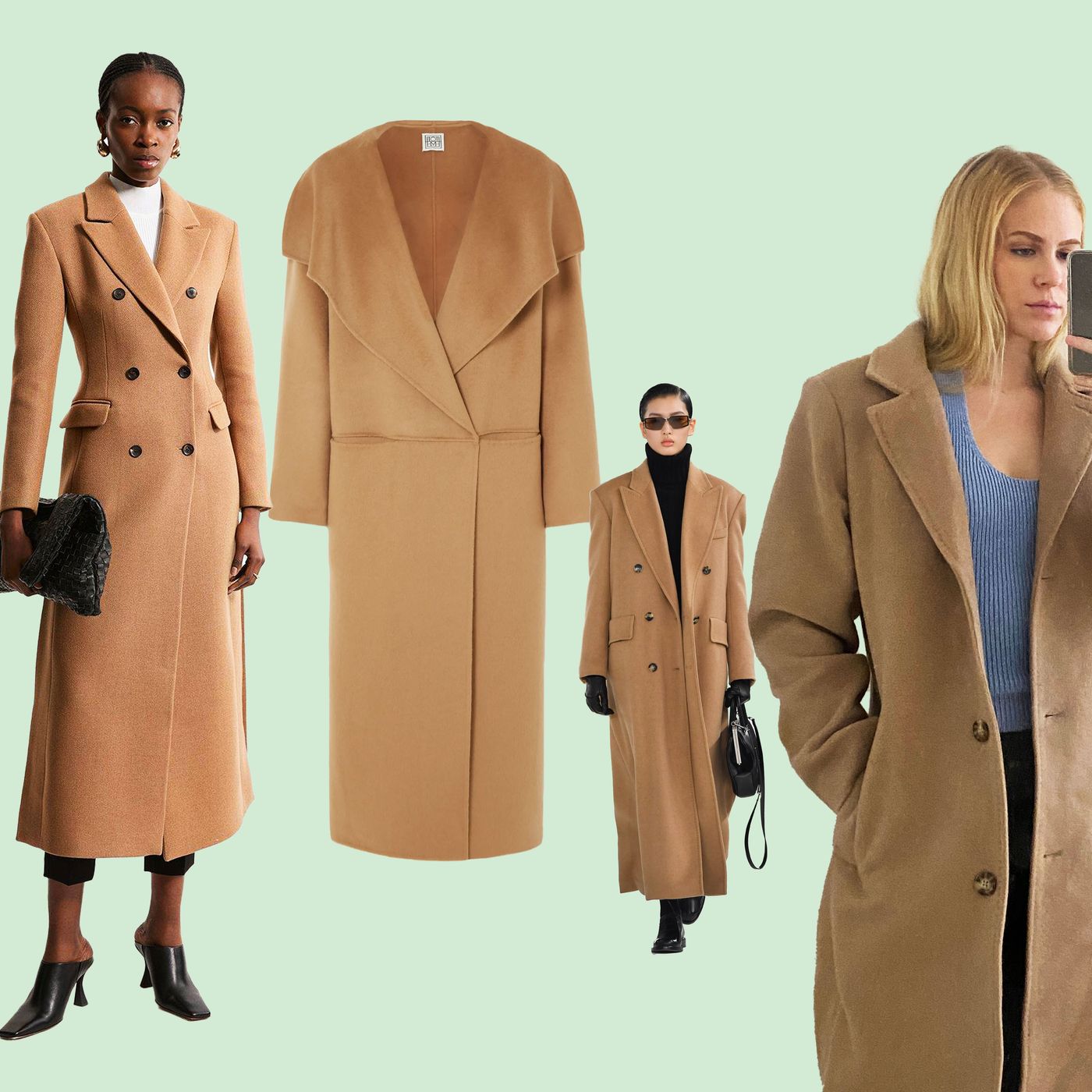 Camel color trench coat best sale