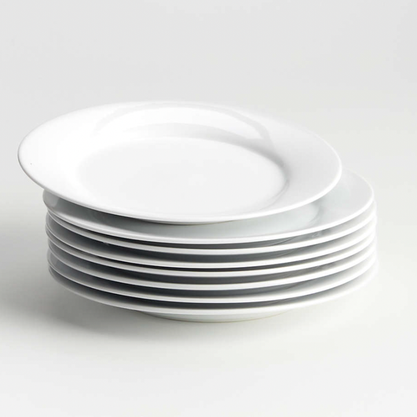 Crate & Barrel Aspen Rimmed Porcelain Salad Plates