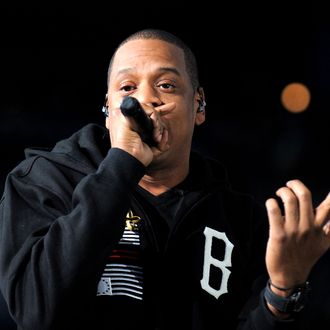 Singer Jay-Z performs before US President Barack Obama speaks at a campaign rally in Columbus, Ohio, on November 5, 2012. After a grueling 18-month battle, the final US campaign day arrived Monday for Obama and Republican rival Mitt Romney, two men on a collision course for the world's top job. The candidates have attended hundreds of rallies, fundraisers and town halls, spent literally billions on attack ads, ground games, and get out the vote efforts, and squared off in three intense debates.