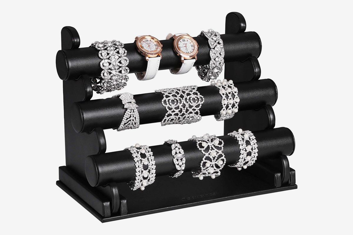 Fan-Shaped Necklace Earring Stand Bracelet Necklace Jewelry Display Stand Black