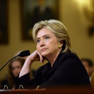 Former Secretary of State Hillary Clinton testifies before Congress about her knowledge of the even