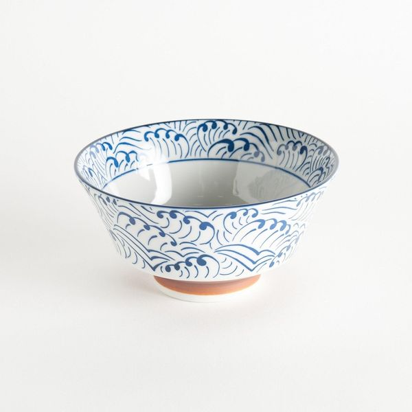 Minoru Ceramics Wave Ripple Ramen Bowl