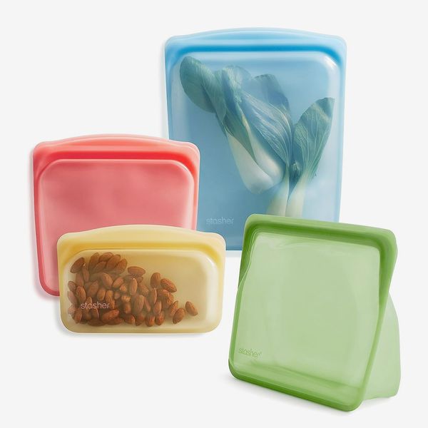 Stasher Silicone Reusable Bags, 4-Pack