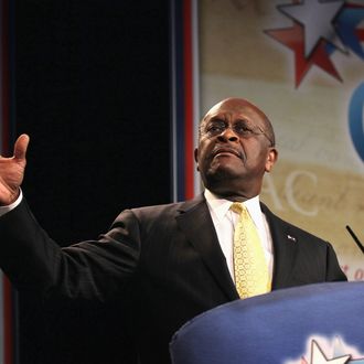 Former Republican Presidential Candidate Herman Cain speaks to guests at the Conservative Political Action Conference (CPAC) at the Donald E. Stephens Convention Center on June 8, 2012 in Rosemont, Illinois. CPAC is being hosted by the American Conservative Union. 