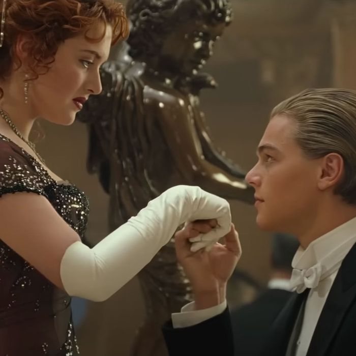 Kate Winslet and Leonardo DiCaprio in Titanic. 