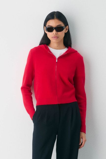 Aritzia Essential Cashmere Hooded Zip-up