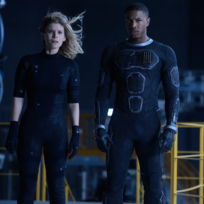 DF-12054 – Kate Mara as Sue Storm and Michael B. Jordan as Johnny Storm face off against an incredibly powerful enemy. Photo Credit: Ben Rothstein