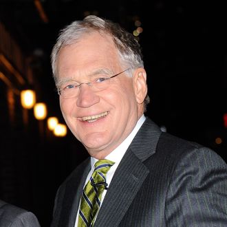 NEW YORK, NY - NOVEMBER 17: TV personality David Letterman enters the 