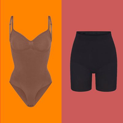 Womens Skims black Body Mid-Thigh Bodysuit