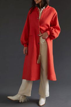 dRA Cozy Wool Blend Puff-Sleeved Coat