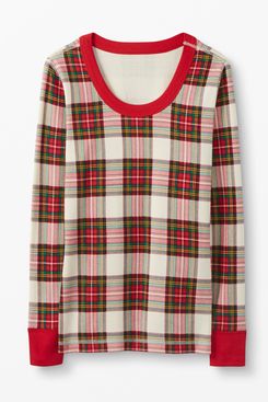 Hanna Andersson Women's Long John Top In Family Holiday Plaid