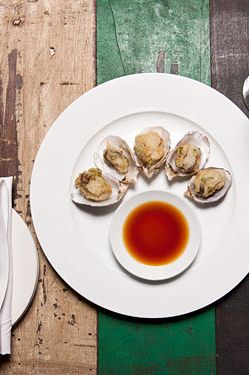 Crispy Kumamoto oysters, scallion pancake batter ponzu, sauce ($15)