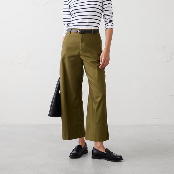 Banana Republic Factory Wide-Leg High-Rise Cropped Pant