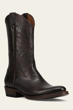 Frye Grady Vintage Stitch Cowboy Boots - Chocolate