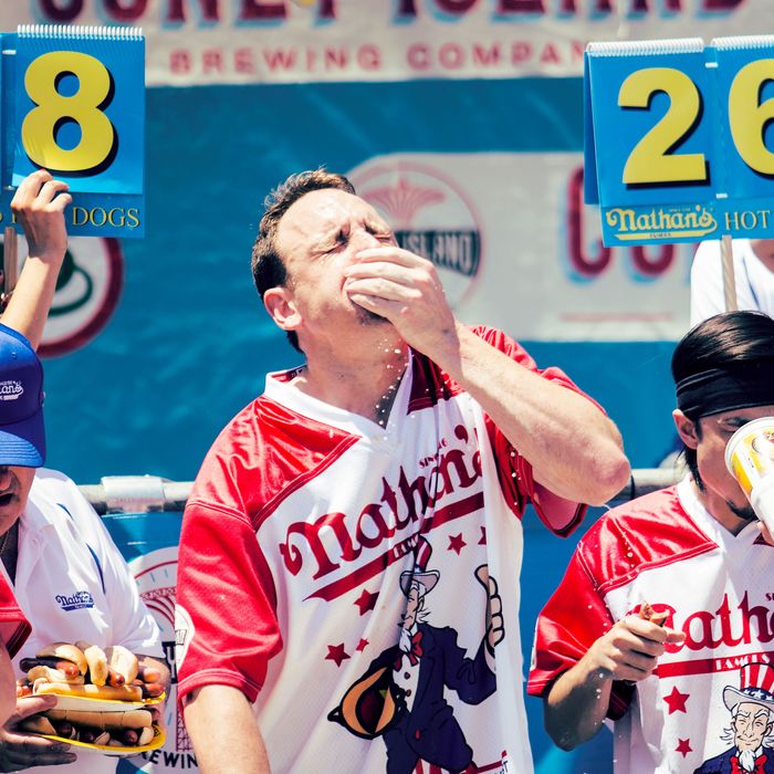 Joey Chestnut Wins Hot-Dog-Eating Contest, Sets World Record