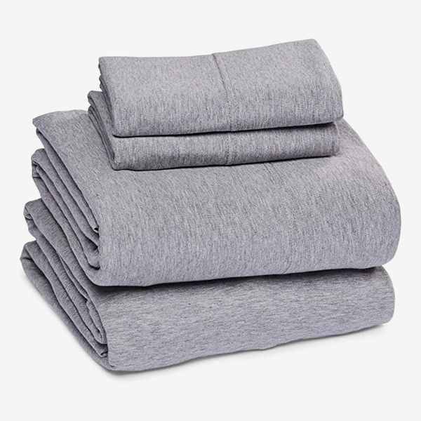 AmazonBasics Heather Jersey Sheet Set