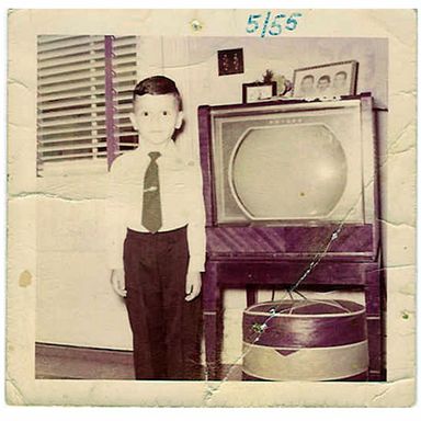 A selection from Oliver Wasow's photo essay "Go Over There By the TV" (2014).