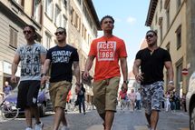 Florence, Italy - MAY 22: The Cast of the MTV series Jersey Shore appear during the taping of "Jersey Shore - Season Four" on May 22, 2011, in Florence,Italy. (Photo by Jeff Daly/MTV/PictureGroup)