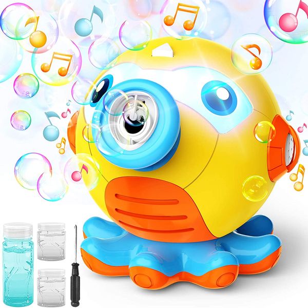 Octopus Auto Bubble Maker with Music and Light for Kids