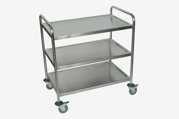 Luxor Stainless-Steel Utility Cart, 33 Inches Wide