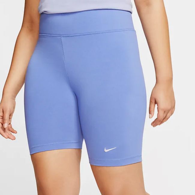 plus size blue biker shorts