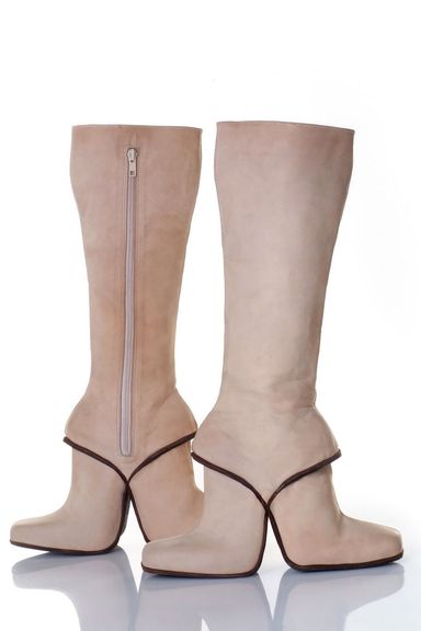 boots with acrylic heel