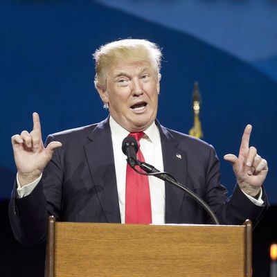 Donald Trump speaks during the Western Conservative Summit, on Friday, July 1, 2016.