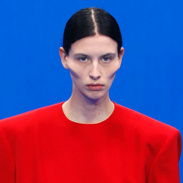 Balenciaga Runway Show Models Wore Cheek Prosthetics