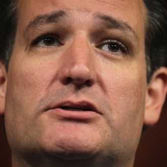 WASHINGTON, DC - SEPTEMBER 09: U.S. Sen. Ted Cruz (R-TX) speaks during a news conference September 9, 2014 on Capitol Hill in Washington, DC. Sen. Cruz discussed on immigration reform during the news conference. (Photo by Alex Wong/Getty Images)