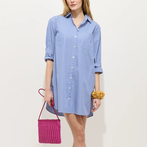 Alex Mill Florence Striped Shirt Dress in Poplin