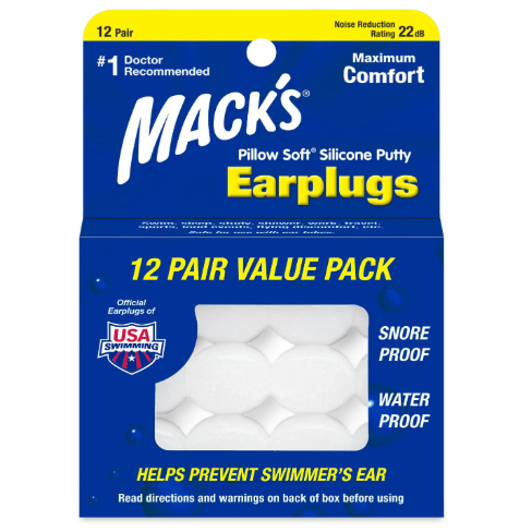 Mack’s Pillow Soft Silicone Putty Earplugs - 12 Pair