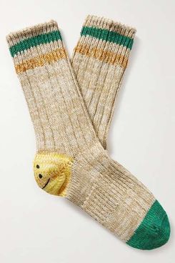 Kapital Intarsia Cotton-and-Hemp-Blend Socks