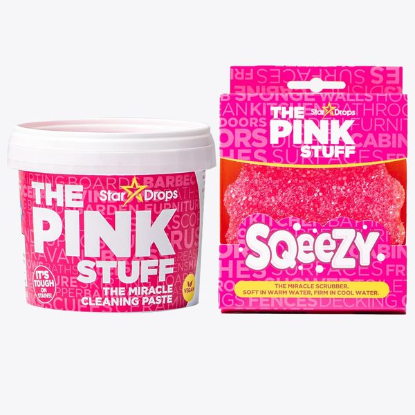 The Pink Stuff Miracle Cleaning Paste & Squeezy Scrubber Kit