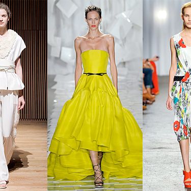 From left: looks from the Row, Jason Wu, and Doo.Ri.