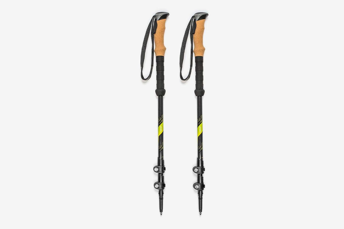 Cascade Mountain Tech Carbon Fiber Adjustable Trekking Poles 2 Pack Lightweight Quick Lock Walking or Hiking Stick 1 Pair