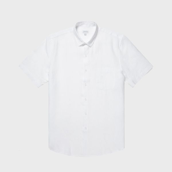 Sunspel Linen Short Sleeve Shirt