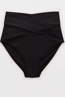 Aerie High Rise Full Coverage Crossover Bikini Bottom