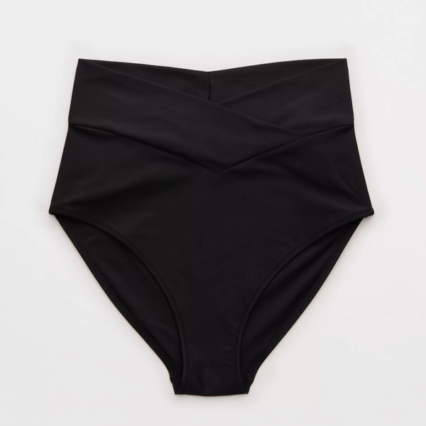 Aerie High Rise Full Coverage Crossover Bikini Bottom