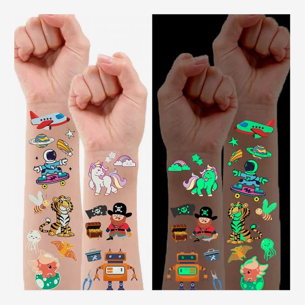 Partywind Luminous Temporary Tattoos for Kids