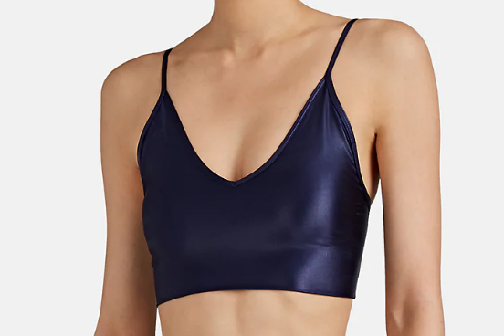 Barneys New York x Tracy Anderson Tech-Jersey V-Neck Bra Top