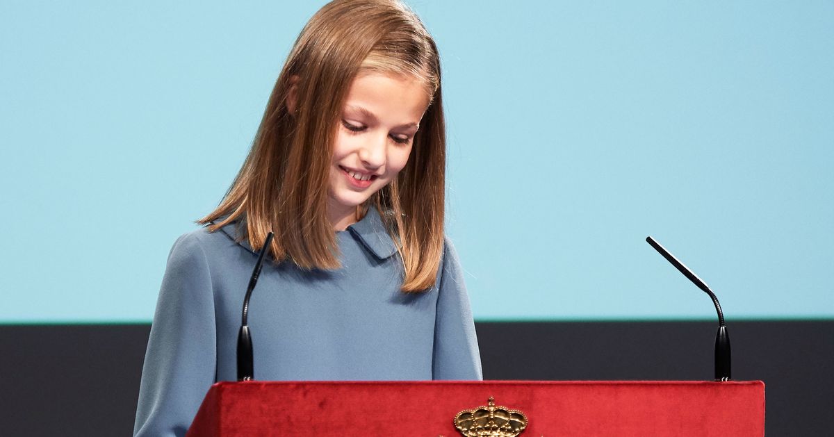 Heir to the Spanish Throne, 13, Makes First Public Address