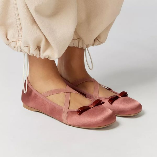 UO Kallie Cross-Strap Ballet Flat