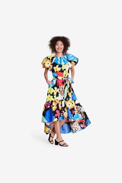 Christopher John Rogers for Target Floral Puff Sleeve High-Low Dress