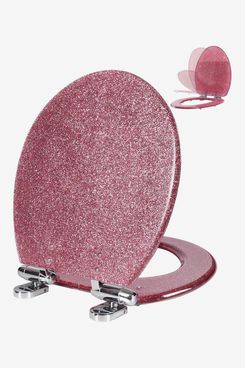 Angol Shiold Resin Toilet Seat Glitter Pink