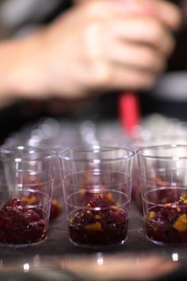 Beets with horseradish and goat's milk from Betony.