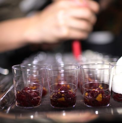 Beets with horseradish and goat's milk from Betony.