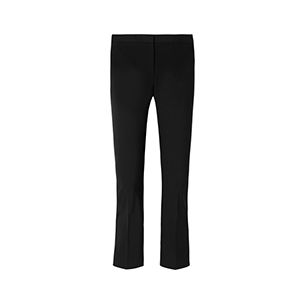 Cropped Stretch Cotton-Blend Ponte Flared Pants