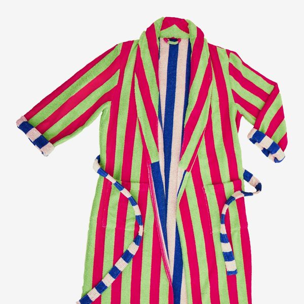 Dusen Dusen Stripe Terry Bathrobe